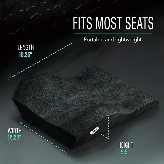 Samsonite Lumbar Support Pillow Mid and Lower Back– Office Chair Back Cushion, Gaming Chair, Desk Chair, Car Seat Lumbar, Work from Home Office Accessories, Black