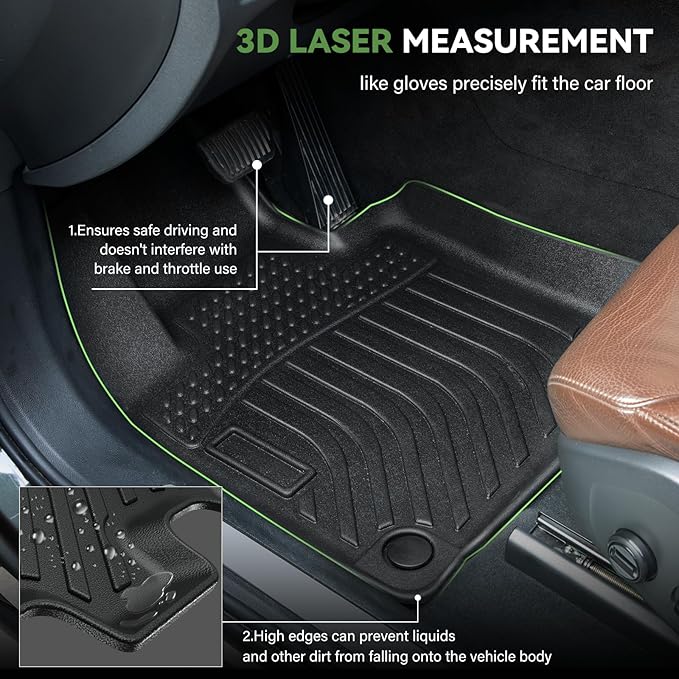Floor Mats and Trunk Mat Custom Fit for Chevy Trailblazer FWD 2021 2022 2023 2024 2025 with Cargo Liner All Weather TPE Anti-Slip Thicken Car Mats for Chevrolet Trailblazer Accessories
