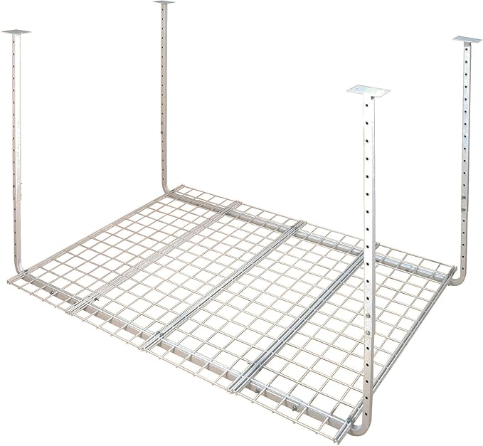 Ceiling Mounted Adjustable Shelf in White