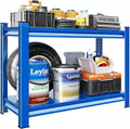 Garage Shelving Heavy Duty，Large Loads Adjustable Garage Storage Shelves, Metal Storage Racks and Shelving Units, Utility Rack Shelves,48”W x 18”D x 39”H,Blue