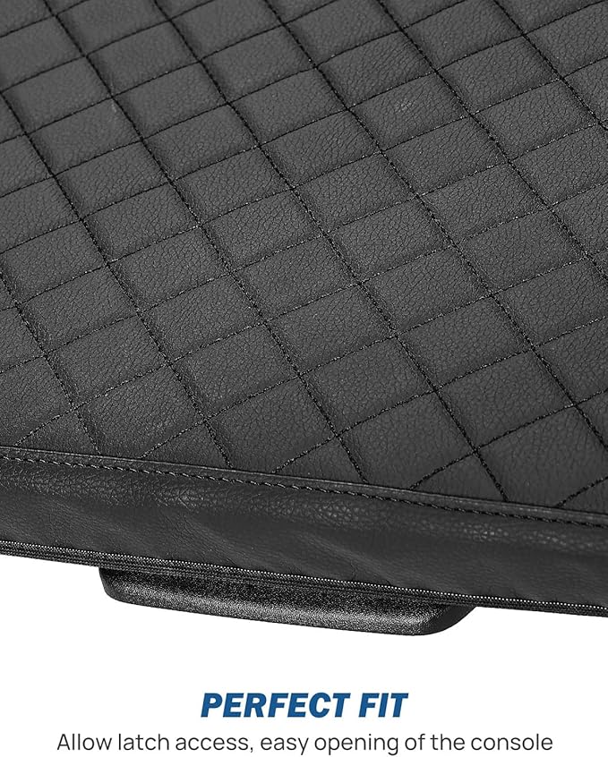 JOYTUTUS Center Console Cover Compatible with 2019-2024 2025 Ram 1500 New Model Jump Seat Console, Leather Arm Rest Armrest Cover for Car, Durable Middle Console Cover, Car Arm Rest Cover Replacement