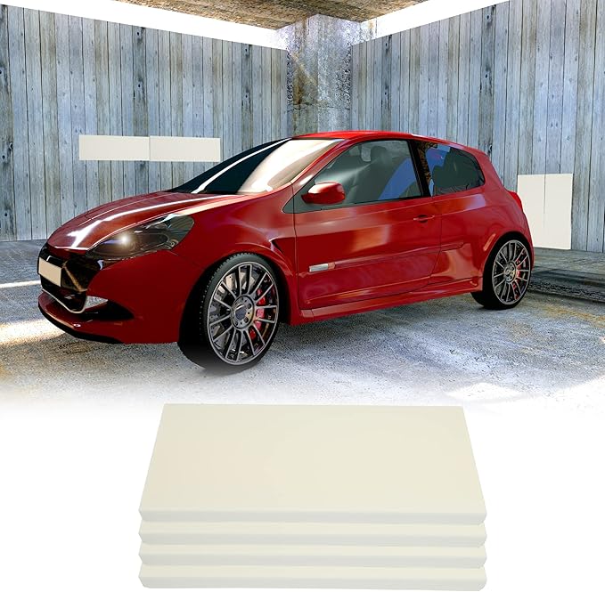 X AUTOHAUX 400x200x20mm 4pcs Car Garage Wall Guard Door Bumper Protector Anti Collision Waterproof White