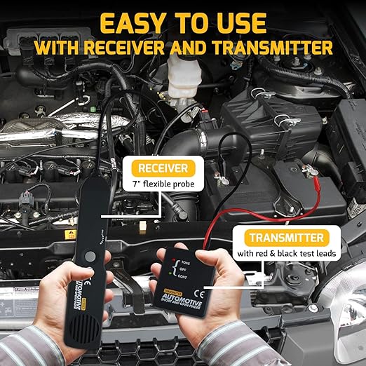 Automotive Electrical Open&Short Finder Circuit Tester Circuit Finder Detector Tone Generator Cable Wire Breaker Tracker Circuit Fault Finder DC 6-42V Car Diagnostic Tool