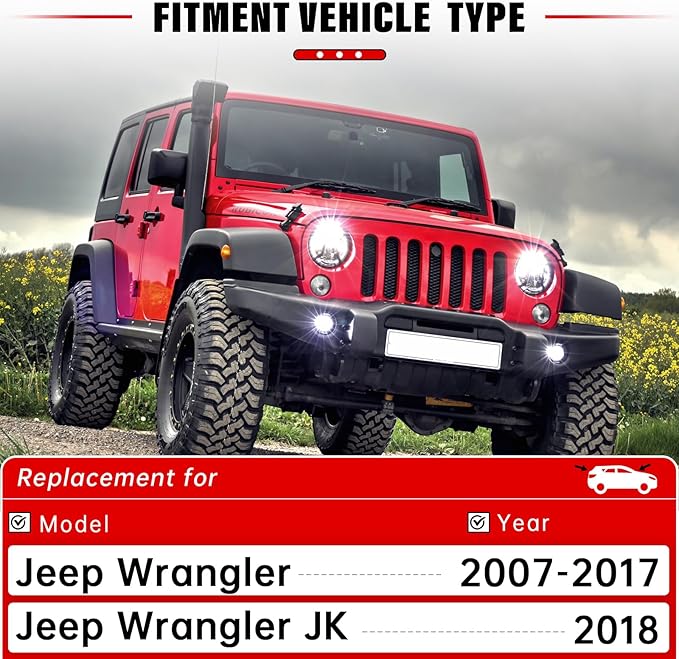 Windshield Wiper Blades Replacement for 2007-2017 Jeep Wrangler 2008-2018 Wrangler JK Original Factory Quality Front Rear Wipers Blade Set for My Car - 15" 15" 13" (Pack of 3)