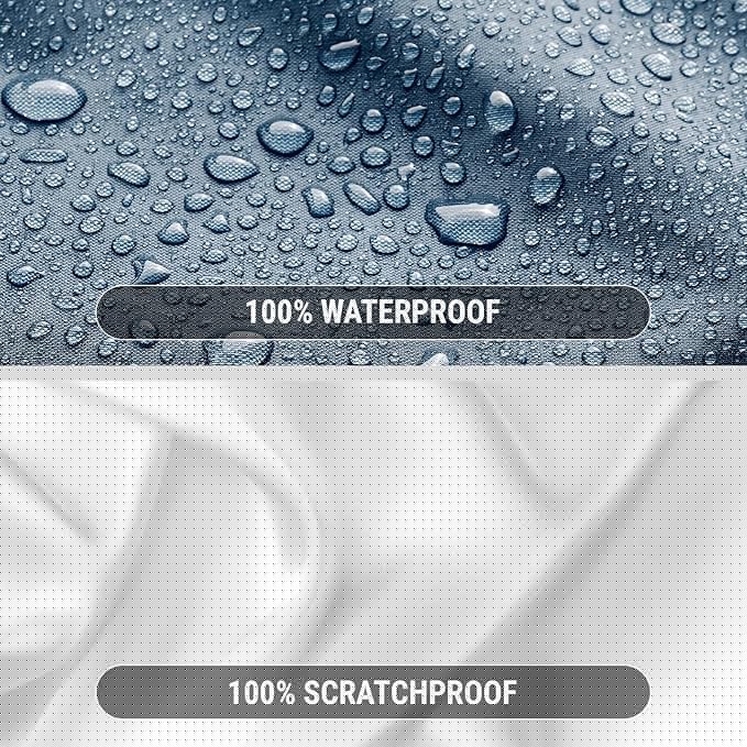 iCarCover Custom Car Cover for Pontiac Safari Wagon (1977-1989) Waterproof All-Weather Rain Snow UV Sun Protector Full Exterior Indoor Outdoor Car Cover (Stripe - Gray/Black)