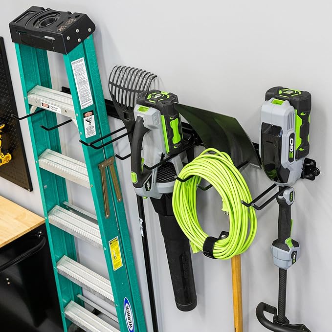 StoreYourBoard 48'' Modular Garage Tool Organizer Wall Mount – Adjustable Garden Tool Rack for Garage Organization and Storage, Heavy-Duty Steel Wall Tool Organizer, Holds 450 lbs