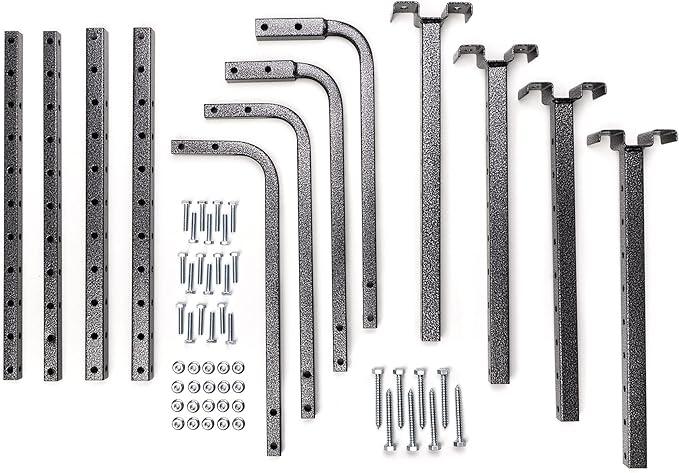 80844-10 34 in. x 26 in. Adjustable Garage Ceiling Mount Storage Rack Kit - Hammertone