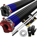 Garage Door Torsion Springs 262x2x38 for Left and Right Side of Garage Door with Winding Bars, 1" Steel Bearing, and Gloves Heavy Duty Precision E-Coating 5-Year Warranty Min. 30,000 Cycles (Pair)