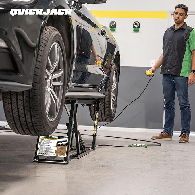 QuickJack 6000TL Portable Car Lift with 6,000lb Capacity, with 110V Power Unit, Safe & Portable Design Garage Lift for Home, Garage, Shop, or Mechanic Auto Repair
