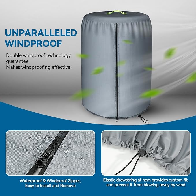 Durable 600D Tire Storage Bag,Large Tyre Dust Protective Cover with Waterproof Zipper, Spare Stack Storage Tire Cover for Indoor/Outdoor Use,Universal Fits Trucks,SUV,Jeep,Car,Trailer,RV,Camper Wheels