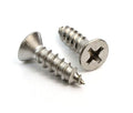 Bolt Dropper No. 6 x 3/4" Stainless Steel Flat Head Phillips Wood Screw, (100 pc), 18-8 (304) Stainless Steel Sheet Metal Screws- Type A Point, Plain Finish