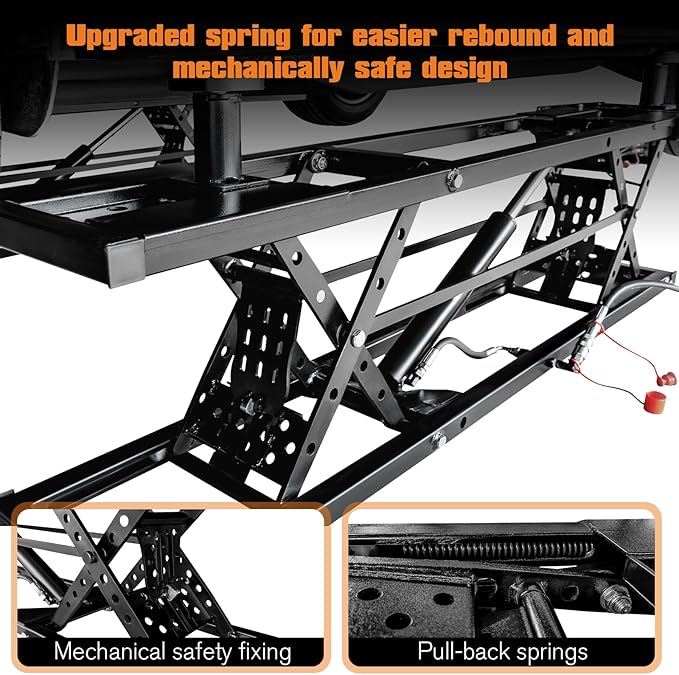 Jocisland Portable Car Lift, Capable of Lifting 5000 LBS Quick Jack with a Maximum Height of 26", Car Lifts for Home Garage and Shop