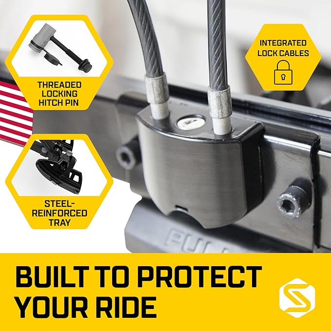 Saris SuperClamp G3 4-Bike Hitch Rack – Lightweight Platform Bike Carrier for Car, SUV, Truck – Tilting Design, Secure Wheel Clamping, Fits Road, Mountain, E-Bikes – 2" Hitch Receiver