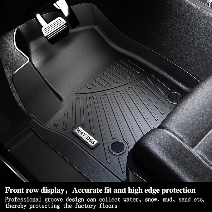 Floor Mats for 2024 2025 Toyota Land Cruiser TPE All Weather Protection Car Floor Liners All Season Guard Odorless Anti-Slip Mats Accessory Custom Fit for 2024 2025 Toyota Land Cruiser-Black