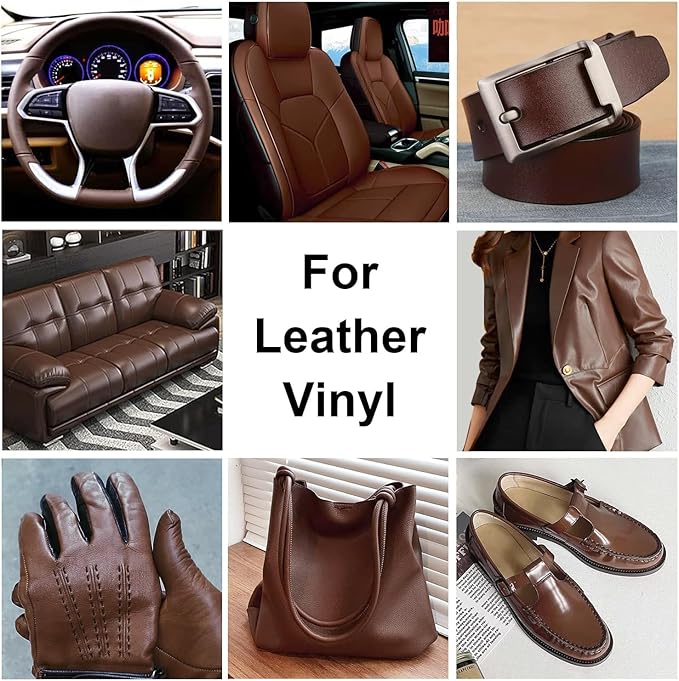 Leather Recoloring Balm, Leather Color Restorer Conditioner, Leather Restorer for Couches Paint, Leather Scratch Remover, Scratch Leather Faded Repair Kits for Vinyl Furniture (Medium Brown, 200ML)