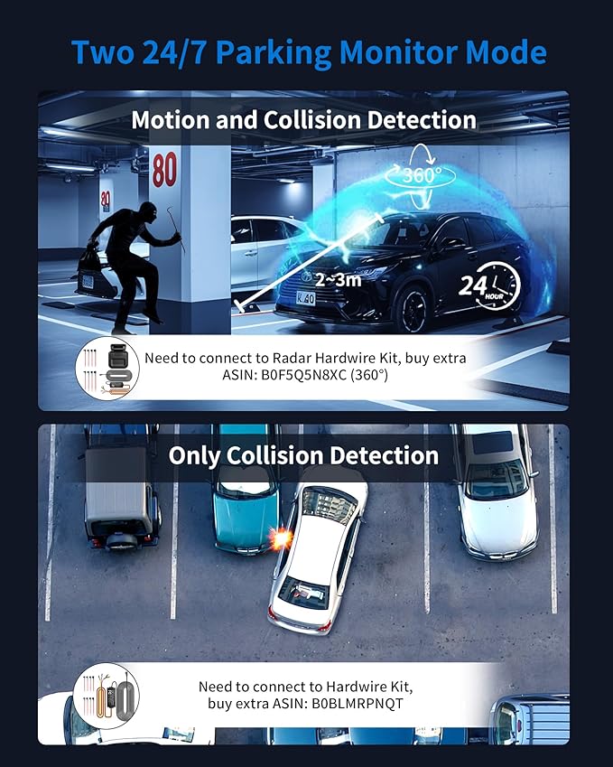 360° View 5 Channel Dash Cam Front and Rear with AI Driver Monitor System DMS, 4K Dash Camera for Cars, Built-in GPS WiFi Night Vision, Dashcam with 128G Card, 24/7 Parking Monitor Mode, V8 Ultra-5CH