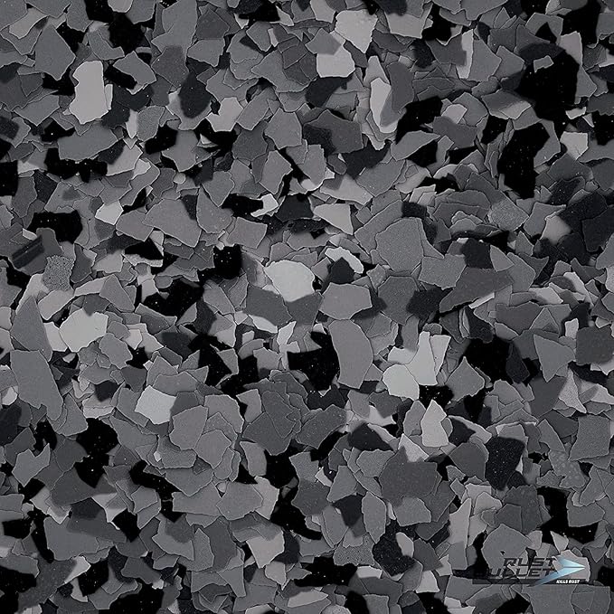 RUST BULLET Decorative Color Flakes - Twilight Blend - Customize Concrete Floors with 1 LB of Durable, UV-Resistant Vinyl Chips for Stunning, Long-Lasting Designs