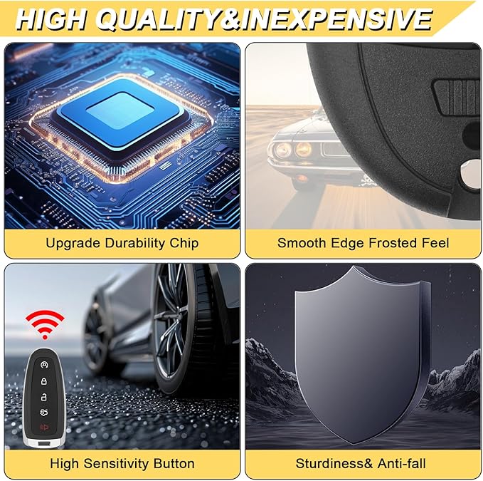 Key Fob Replacement for 2014-2019 Buick Encore/ 10-12 Allure/ 10-16 Lacrosse/ 11-17 Regal/ 12-17 Verano/ 10-19 Chevy Equinox Camaro/ 11-16 Cruze Malibu/ 14-19 Impala/ 12-17 Sonic Keyless,2Pcs