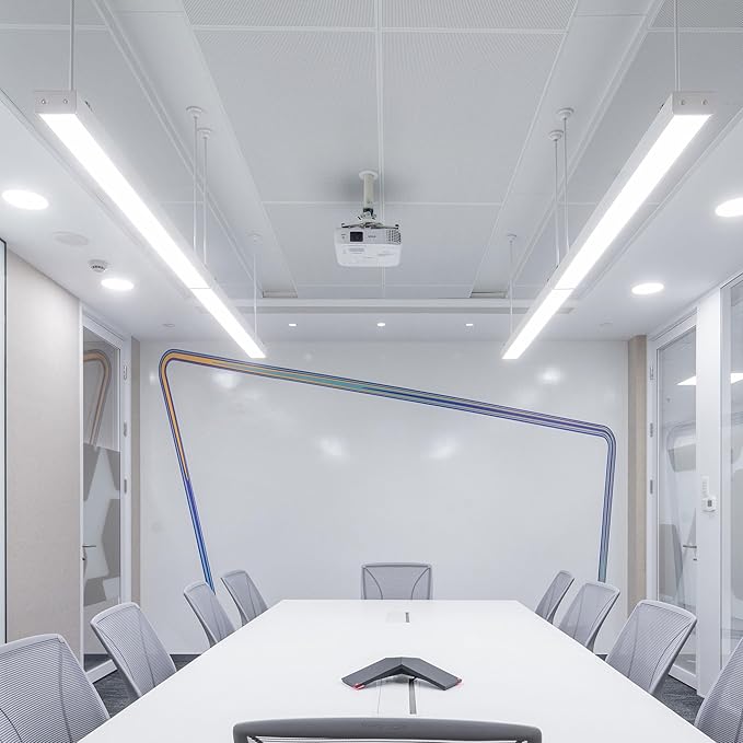 4FT LED Shop Light，Led Garage Ceiling Lights, LED Workbench Light，LED Wraparound Light Fixture,Hanging or Suface Mount,Office Ceiling Light for Garage, Office, Kitchen