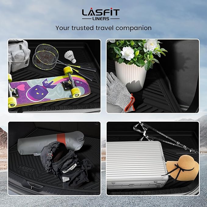 LASFIT Cargo Mat for Mazda CX5 2017-2025, CX 5 All Weather Trunk Mat for 2017 2018 2019 2020 2021 2022 2023 2024 2025 Mazda CX5 Cargo Liner Tray Accessories, Black