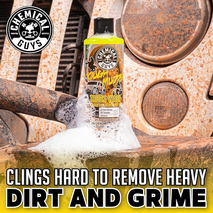 Chemical Guys CWS202 Tough Mudder Foaming Truck, Off Road and ATV and RV Heavy Duty Wash Soap, (Works with Foam Cannons, Foam Guns or Bucket Washes), 128 fl oz (1 Gallon), Lemon Scent
