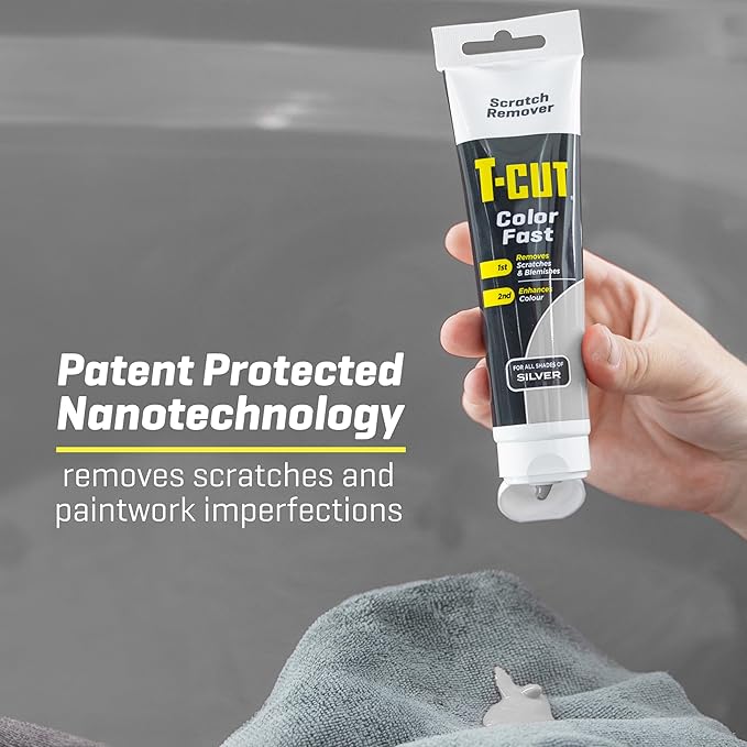 T-Cut Color Fast Silver Car Wax Polish Scratch Remover Color Enhancer, 5.3 Oz