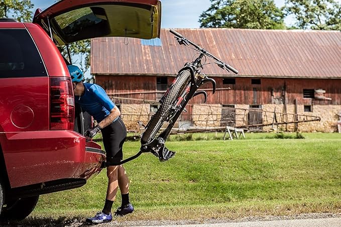Saris SuperClamp EX 2-Bike Hitch Rack – Lightweight Platform Bike Carrier for Car, SUV, Truck – Tilting Design, Secure Wheel Clamping, Fits Road, Mountain, E-Bikes – 1.25" and 2" Hitch Receiver