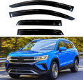 KPY Window Visor Compatible with Volkswagen (VW) Taos 2021-2024, 4PC Rain Guard Side Window Vent Deflectors Tape-On Style, 2021 2022 2023 2024