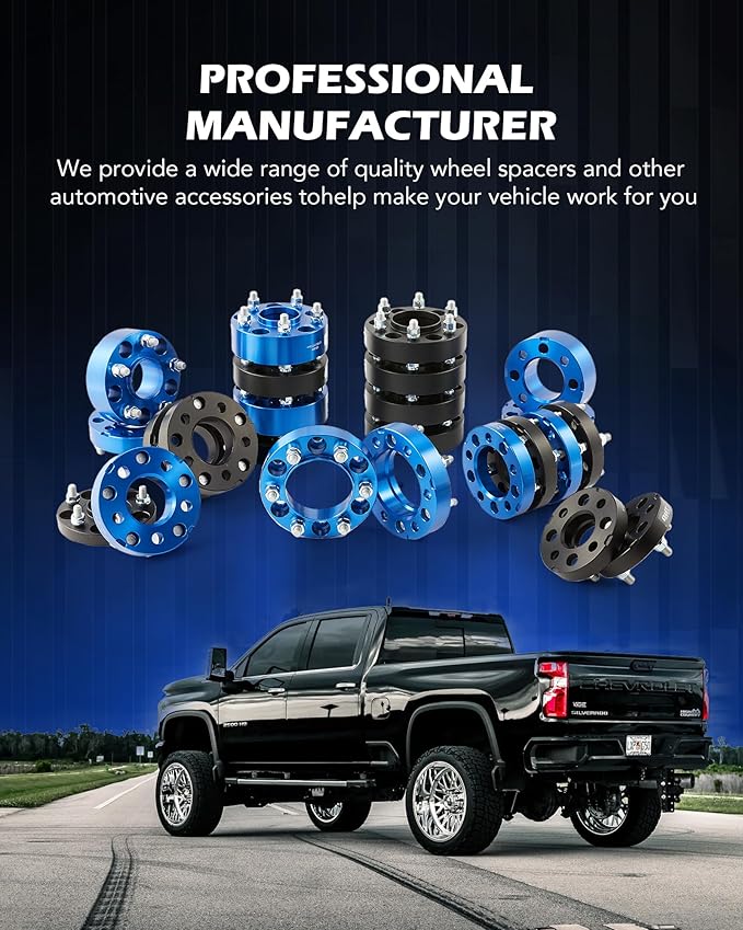 Orion Motor Tech 4x4 Wheel Spacers, Golf Cart Wheel Spacers Compatible with EZGO EZ GO Golf Cart Club Car ATV, 2" Wheel Spacers with 1/2"-20 Studs, Set of 4