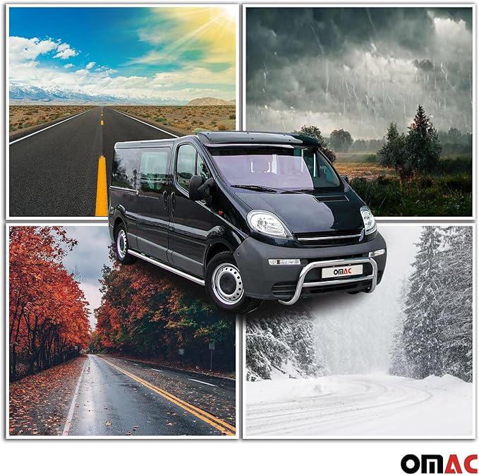 OMAC Front Windshield Sun Visor Protector for Mercedes Metris 2016-2024 Acrylic Smoke