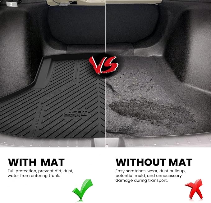 LASFIT Trunk Mat for Honda Civic Sedan 2022-2026 & Civic Sedan Hybrid 2025-2026, All Weather TPE Custom Fit Trunk Liner Trunk Tray Cargo Mat Cargo Liner Cargo Tray (Not for Hatchback/Type-R)