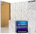 【20 Pack】 Acoustic Panels Self-Adhesive (0.4" Thick | 0.8lb/ft³ Medium Density) - 12x12 Soundproof Foam Tiles for Home Office/Wall Sound Absorption, Noise Reduction Panels Studio Use - Gray