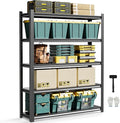 JHYKHG 48" W Storage Shelves,5-Tier Heavy Duty Garage Shelving,Adjustable Shelving Unit,Metal Shelf,Boltless Assembly Rack for Warehouse,Shed,3,000 lb Load,20 x 59 x 72 Inches,Black