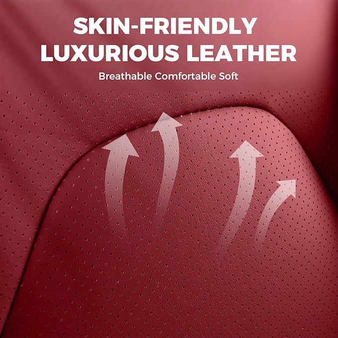 FREESOO Car Seat Covers Front Seats 2PCs,Waterproof Automotive Seat Covers, Leather Cars Interior Covers, Seats Protection Universal fit Babies & Adult (WineRed)