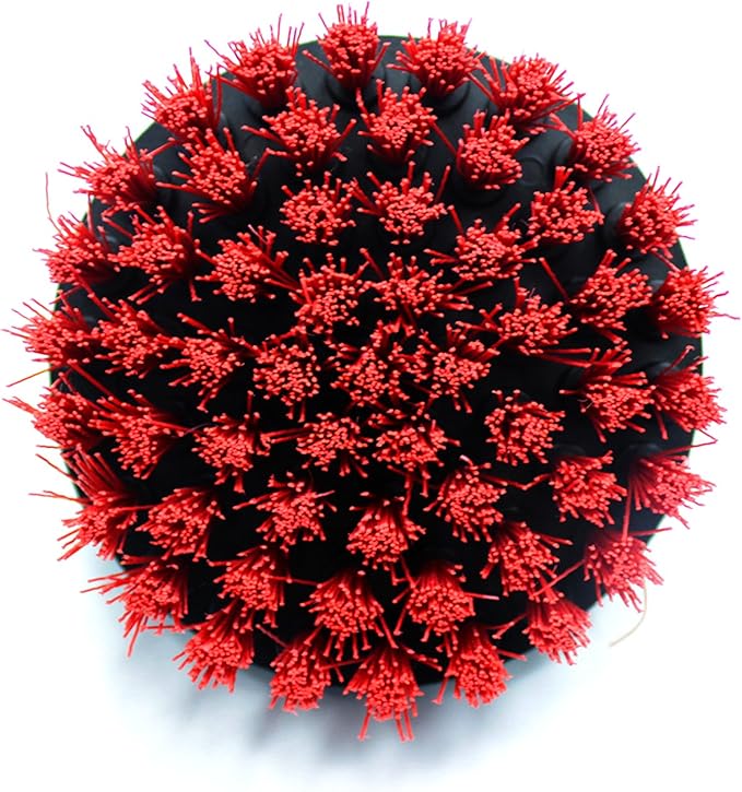 Maxshine M8 Medium-Duty Upholstery Carpet Brush with Drill Attachment - Removes and Scrubs Grime, Stains, and Spots from All Types of Upholstery and Carpets in Leather and Fabric (4")