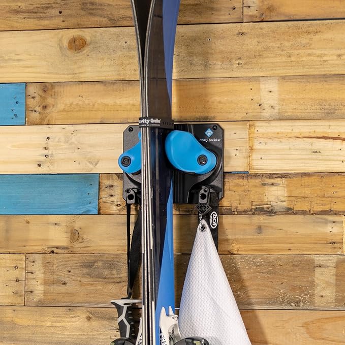 Ultimate Ski & Snowboard Wall Rack | Secure, Non-Slip Storage | Fits Any Ski/Board | Garage Organization | Ski Storage Rack | Snowboard Storage Rack | Winter Gear Organizer | 1 Pck