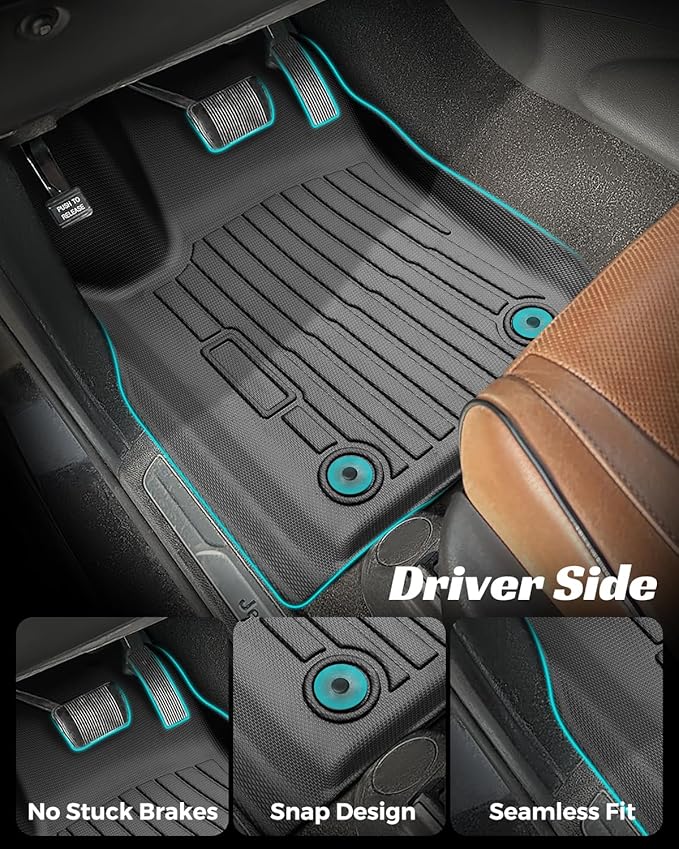 Floor Mats Full Set for Dodge Durango 2011-2015 7 Seats, All Weather Floor Mats Cargo Liner Car Accessories for Dodge Durango 2011-2015, Custom Fit Accessories Rubber Trunk Liner for SUV Cargo