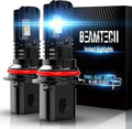 BEAMTECH Bulb, 9007 Fog Light Bulbs Powersports Light Bulb Fanless in Line 6500K Pack of 2