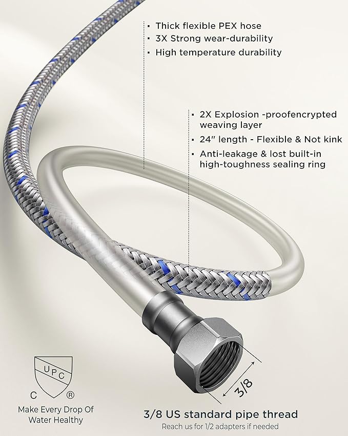 FORIOUS 4" Brushed Gold Bathroom Faucet Centerset 4 Inch, 2 Handle 2 Hole Gold Faucets for Bathroom Vanity wtih Metal Pop Up Dain, CUPC Supply Hose, High Arc Swivel Spout