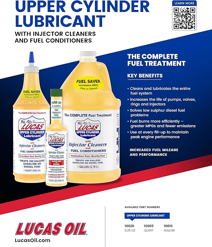 Lucas Oil 10020 Fuel Treatment - 5.25 Ounce (Pack of 6)