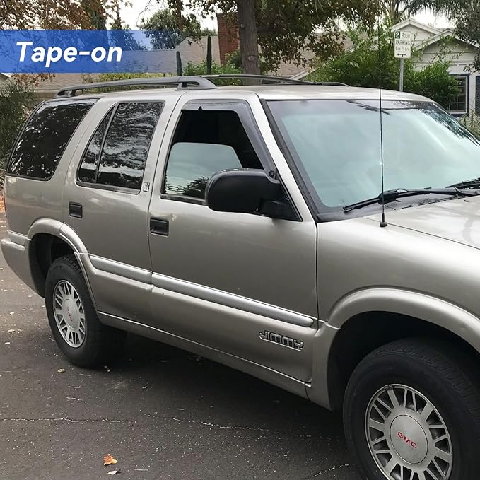 Window Visors Rain Guards for 1994-2004 Chevrolet S10/GMC Sonoma, Out-Channel Window Vent Wind Deflectors Visors Shades for 1995-2005 S10 Blazer/S15 Jimmy, 1996-2000 Isuzu Hombre, 2PCS