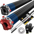 Garage Door Torsion Springs 283x2x37 Includes 1” Steel Bearing, Gloves, and Winding Bars for Left and Right Side of Garage Door Precision E-Coating 5-Year Warranty Minimum 30,000 Cycles (Pair)
