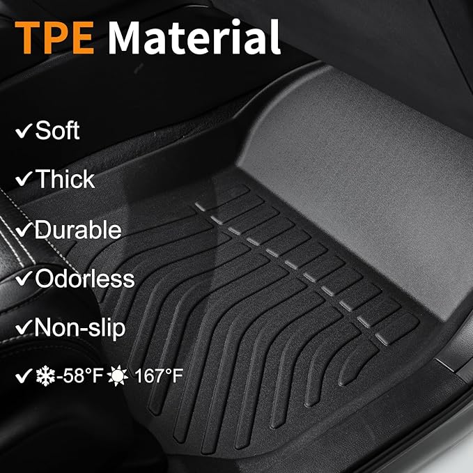 Binmotor-All Weather Floor Mats & Cargo Liner for RX 2025 2024 2023 RX350 | RX350h | RX500h (NOT for RX450h+PHEV) Heavy Duty Car Floor Liners for RX 350 Accessories-Black