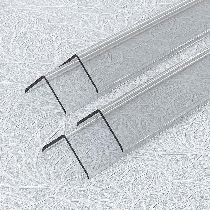 Wall Corner Protector - 4PCS, 39.4"x1.18" - Self Adhesive Clear Corner Protectors for Walls, Cabinet Doors, Edge Protector Trim; Easy to Install Corner Guards for Walls (100cm x 3cm)