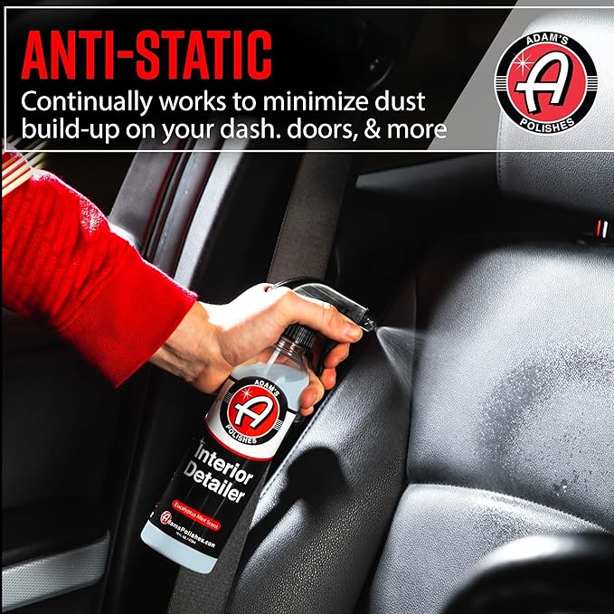 Adam's Polishes Interior Detailer 16 fl. oz (Combo) - Total Car Interior Cleaner, Protectant & Dressing | All Purpose Cleaner & Leather Conditioner | Vinyl, Dashboard, Screen, Seat Cleaner & More