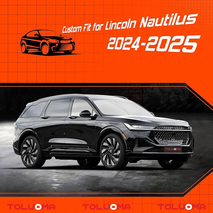 Custom Fit Windshield Sun Shade for Lincoln Nautilus 2024-2025 - Full Coverage, 210T Reflective Fabric, Double-Layer Design - Blocks 99% UV Rays, Keeps Car Cool, Easy to Install and Store
