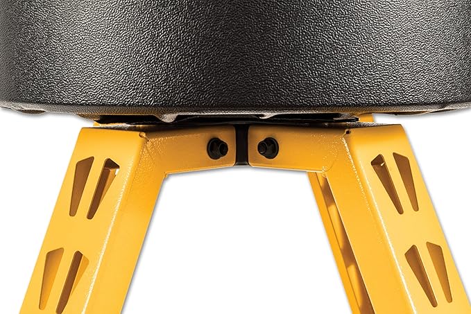 DEWALT Heavy-Duty Metal Stool for Garage and Shop, 360 Swivel Seat, Storage Tray, Padded Rip-Resistant Seat, Steel Frame, Industrial Powder Coating