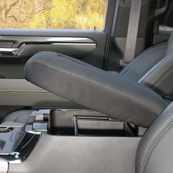 RT-TCZ Armrest Box Pad Cover Compatible with Chevrolet Silverado/GMC Sierra 2019-2023,for Chevrolet Tahoe 2021-2023,for Chevy Suburban 2020-2023,for GMC Yukon 2021-2023