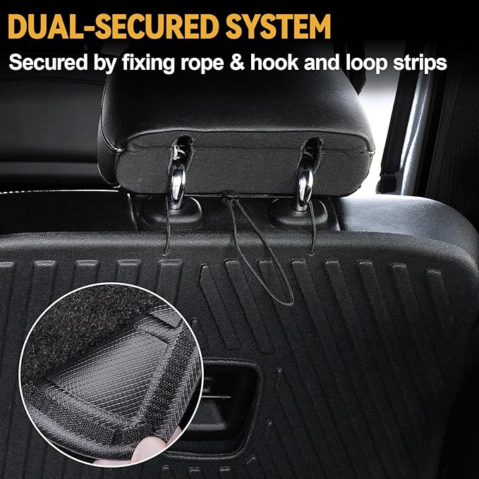 Floor Mats Set for 2022-2025 Jeep Grand Cherokee Accessories, Full Coverage All Weather Floor Mats Cargo Mat with Backrest Protectors & Door Sill Guards (Include 4xe Not for L or WK)