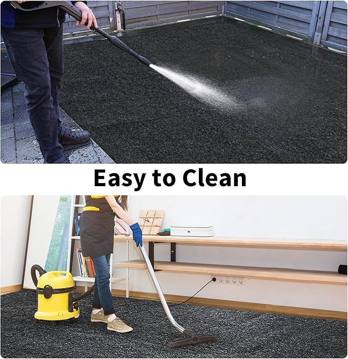MABOZOO Garage Floor Mat 18x7.7 Ft, Extra Large Garage Carpet Rug, Reusable Absorbent Oil Spill Mat, Washable Parking Flooring Rug for Under Car, Protects from Spills, Drips and Stains